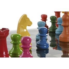 DKD Home Decor Juego De Mesa Moderno Cuadrado de Resina y Cristal Multicolor, 61 cm Ancho, 61 cm Largo, 0.5 cm Alto DKD Home Decor Juego De Mesa Moderno Cuadrado de Resina y Cristal Multicolor, 61 cm Ancho, 61 cm Largo, 0.5 cm Alto