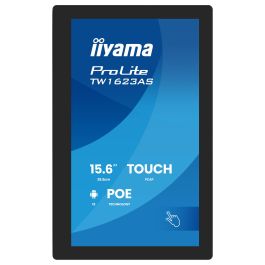 iiyama ProLite TW1623AS-B3P 15.6" Full HD IPS 30ms HDMI USB LAN PoE Negro Pantalla Táctil