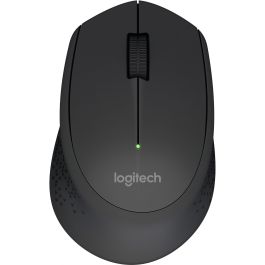 Logitech M280 Ratón Inalámbrico RF Negro para PC, Diseño Ergonómico Asimétrico, Rueda Ancha, Batería 18 Meses