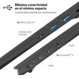 LG 17Z90R Gram Portátil Ultraligero 17" 2K WQXGA 144Hz Intel i7-1360P 32GB 512GB SSD RTX 3050 Win 11 Negro