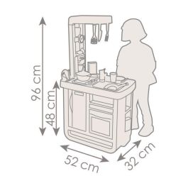 Smoby Cocina Bon Appetit con 23 accesorios, 52,1x32,5x95,7 cm, para 3 años+, con sonidos, de Plástico