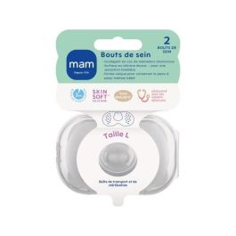 Mam MAM9001616824487 Bout de Sein de Silicona Talla L, para Esterilización, Pack de 2 unidades Mam MAM9001616824487 Bout de Sein de Silicona Talla L, para Esterilización, Pack de 2 unidades