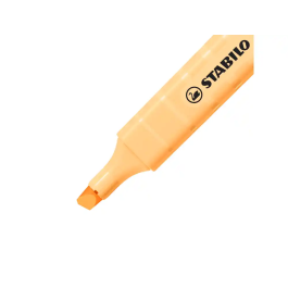 Stabilo Marcador Fluorescente Swing Cool Pastel Naranja Pálido Caja 10 Ud con Protección Anti-secado y Punta Biselada