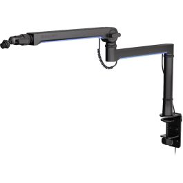 Endorfy Soporte de Micrófono Broadcast Low Profile RGB Boom Arm para Micrófonos hasta 2kg, Iluminación LED (Negro)