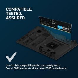 Crucial 8GB, DDR5-5600, UDIMM, 1.1V, CL46 - Memoria RAM para Ordenadores de Sobremesa