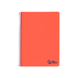 Liderpapel Wonder Cuaderno Espiral A4 Tapa Plástico 80 Hojas 90gr Pauta Ancha 3.5mm Con Margen Color Rojo