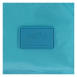 Totto Pack Mochila + Estuche Azul MA04COM093-22100-Z95 - Ligera, Práctica con Compartimento para Portátil 14" y Material Reciclado