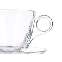 Vivalto Taza de Vidrio para Café 170 ml con Plato, 12x8x12 cm (24 Unidades) Vivalto Taza de Vidrio para Café 170 ml con Plato, 12x8x12 cm (24 Unidades)