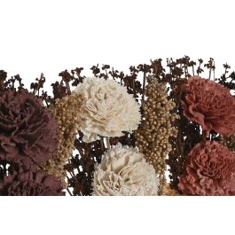 DKD Home Decor Planta Shabby Fucsia Blanco Flor Seca Papel 8 x 25 x 15 cm