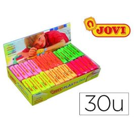 Plastilina Jovi 70F Tamaño Pequeño Caja De 30 Unidades Colores Fluorescentes Surtidos