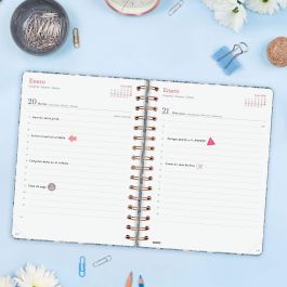 Finocam 760063126 Agenda 2026 YOU E10 Día Página 155x212mm Cotton Espiral, Tapa Dura Antirrayaduras, 12 Meses