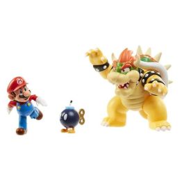 Figura nintendo mario 6 cm vs. bowser diorama.