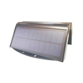 Edm Aplique Solar 6W 430lm 6.500K con Sensor de Movimiento y Crepuscular, Color Negro