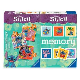 RAVENSBURGER Multipack Memory 48 cartas + 3 Puzzles Stitch Disney (25, 36, 49 piezas) +4 años