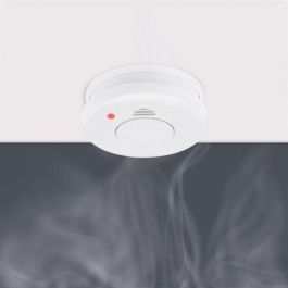 Smartwares 10.100.41 Detector de Humo Fotoeléctrico, 4 Unidades, Batería 1 Año, Alarma 85 dB, Función Silencio, 10 Años de Vida Útil