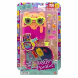 Mattel JCB17 Polly Pocket - Juego de Viaje con Accesorios - Vacaciones al Sol