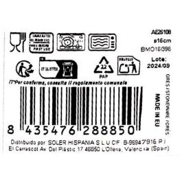 La Mediterranea Bol Aelia Monaco Brillo Ø16 cm (24 Unidades)