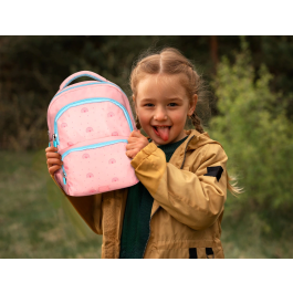 Liderpapel Mochila Escolar Multibolsillo Infantil Rosa Rainbows 350x110x270 mm