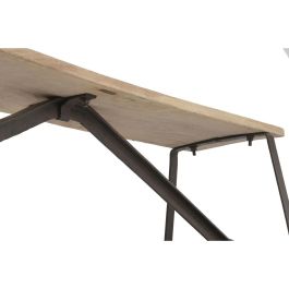 DKD Home Decor Banco Balines Natural Negro 152 x 41 x 46 cm Teca y Hierro
