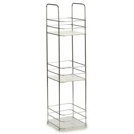 Estantería Metal Cuadrada 3 Pisos Berilo 16x62x16 cm, Metal Cromado, Transparente (6 Unidades) Estantería Metal Cuadrada 3 Pisos Berilo 16x62x16 cm, Metal Cromado, Transparente (6 Unidades)