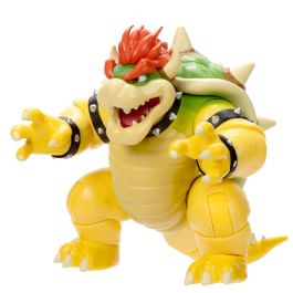 JAKKS PACIFIC Figura Bowser articulada Super Mario Bros La Película 17,5cm con efecto de fuego