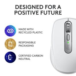 Logitech MX Anywhere 3S Ratón Inalámbrico Bluetooth Clics Silenciosos Gris Claro