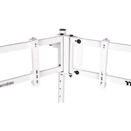 Thermaltake GSC-MSP-MDSLWH-01 Soporte Triple Monitor Pro Snow, hasta 60 kg, para pantallas de 27" a 55", Blanco
