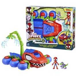 Hasbro Spidey Dino Webs Grúa Arácnida F9480 Marvel Figura de Acción y Vehículo de Dinosaurio