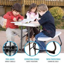Mesa picnic infantil color crema lifetime 82,5x90x53,5 cm Mesa picnic infantil color crema lifetime 82,5x90x53,5 cm