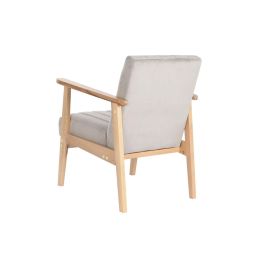 DKD Home Decor Sillón Sixties Scandi Poliéster y Pino Gris Natural 63 cm Ancho x 68 cm Profundidad x 81 cm Alto, Altura Asiento 43 cm DKD Home Decor Sillón Sixties Scandi Poliéster y Pino Gris Natural 63 cm Ancho x 68 cm Profundidad x 81 cm Alto, Altura Asiento 43 cm