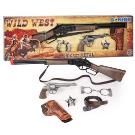 Rifle winschester con pistola y accesorios 8 tiros 77x23x5 cm Rifle winschester con pistola y accesorios 8 tiros 77x23x5 cm