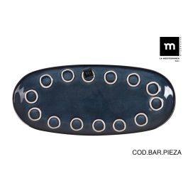 La Mediterranea Bandeja Oval 33 x 14,8 cm Azul Almudena (12 Unidades) Precio: 54.49999962. SKU: B1GXG997MC