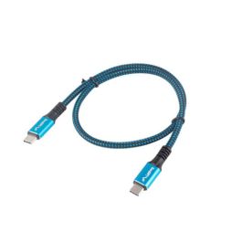 LANBERG CA-CMCM-45CU-0005-BK Cable USB USB4 Gen 2x2 de 0,5 m USB C a USB C Negro Azul 40 Gbit/s