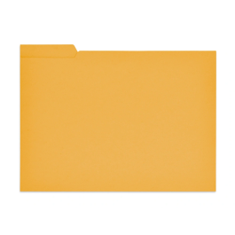 Gio Subcarpeta Folio Cartulina 250 gr Amarillo Intenso con Pestaña Lateral Izquierda -50U-