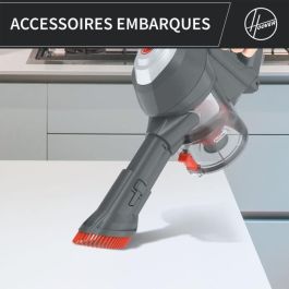 Hoover HF122AH Aspiradora escoba 22V, 40 min autonomía, 0.9L, Rojo/Gris HOO8059019020341
