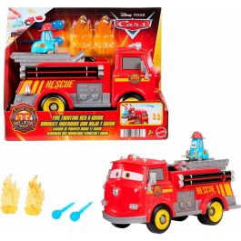 Cars JFL54 - Camión de bomberos Red & Guido - Conjunto de vehículo y accesorios - Disney Pixar Cars