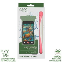 myway funda acuática universal Floating IPx8 hasta 7,2" rosa