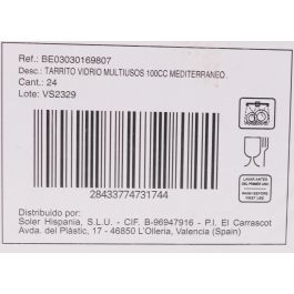 Tarrito de Vidrio Multiusos 100 cc - Mediterraneo (72 Unidades) Tarrito de Vidrio Multiusos 100 cc - Mediterraneo (72 Unidades)