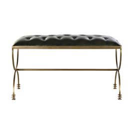 Descalzadora Vintage DKD Home Decor Verde Musgo Dorado 38 x 52 x 90 cm