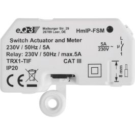 Homematic IP 142721A0 Actuador de conmutación y medición, empotrable, para sistemas Homematic IP CCU2, rango 130m