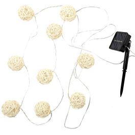 Home Deco Factory Guirnalda Solar Natural 165 cm ABS/Plástico