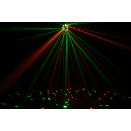 Algamlight Proyector LED Láser Combo 3 en 1: Efecto Derby, Estroboscópico, Láser para Fiesta o Escenario, con DMX y Musical