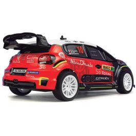 Coche radio control citroën c3 wrc 1:10, emisora 2,4ghz con bateria y cargador usb 42x13x20 cm