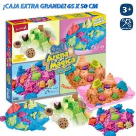 Arena moldeable 800 grs 4 tematicas diferentes incluye bandeja. caja extra grande 65x50 cm