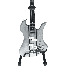 Quiklok Soporte para Guitarra Eléctrica y Bajo de Suelo, Plegable, Altura Ajustable de 510-860mm, Acero Negro