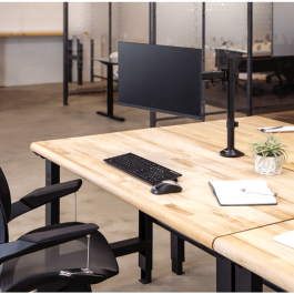 Fellowes Brazo para Monitor Individual Reflex Series TM Negro 8502501 - Ajuste Altura 45cm, Soporte hasta 32 pulgadas, Montaje en Poste, Gestión de Cables, VESA 75x75/100x100