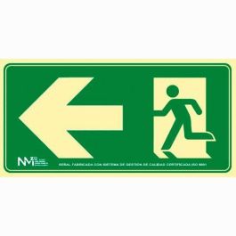 Archivo 2000 Señal "Salida De Emergencia Izquierda" 160x320 Pvc Verde Precio: 6.50000021. SKU: B1EEQSD5WJ