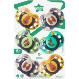 Chupetes - TOMMEE TIPPEE - FUN - 18-36 meses - Juego de 6 - Forma Ortodoncia Simétrica - Silicona sin BPA