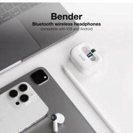 Auriculares Bluetooth TooQ Bender TQBWH-0031W con estuche de carga/ Autonomía 4h/ Blancos