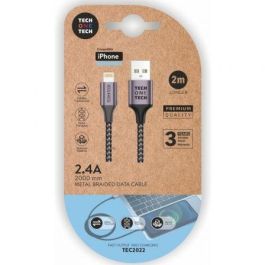 Cable USB 2.0 Tech One Tech TEC2022/ USB Macho - Lightning Macho/ 2m/ Gris Precio: 6.7518. SKU: B1EMGGJMCS